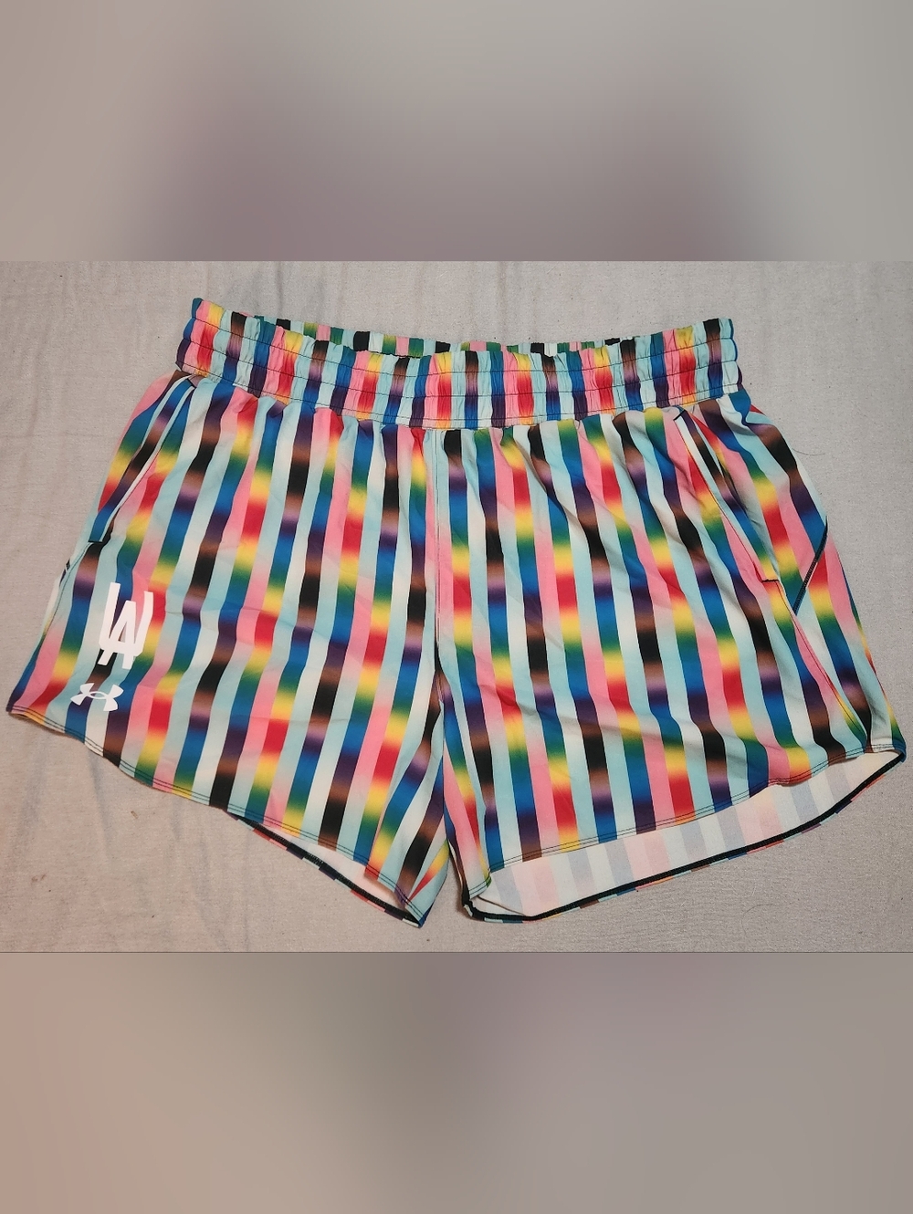 Under Armour Women's Multicolor Striped Athletic Shorts